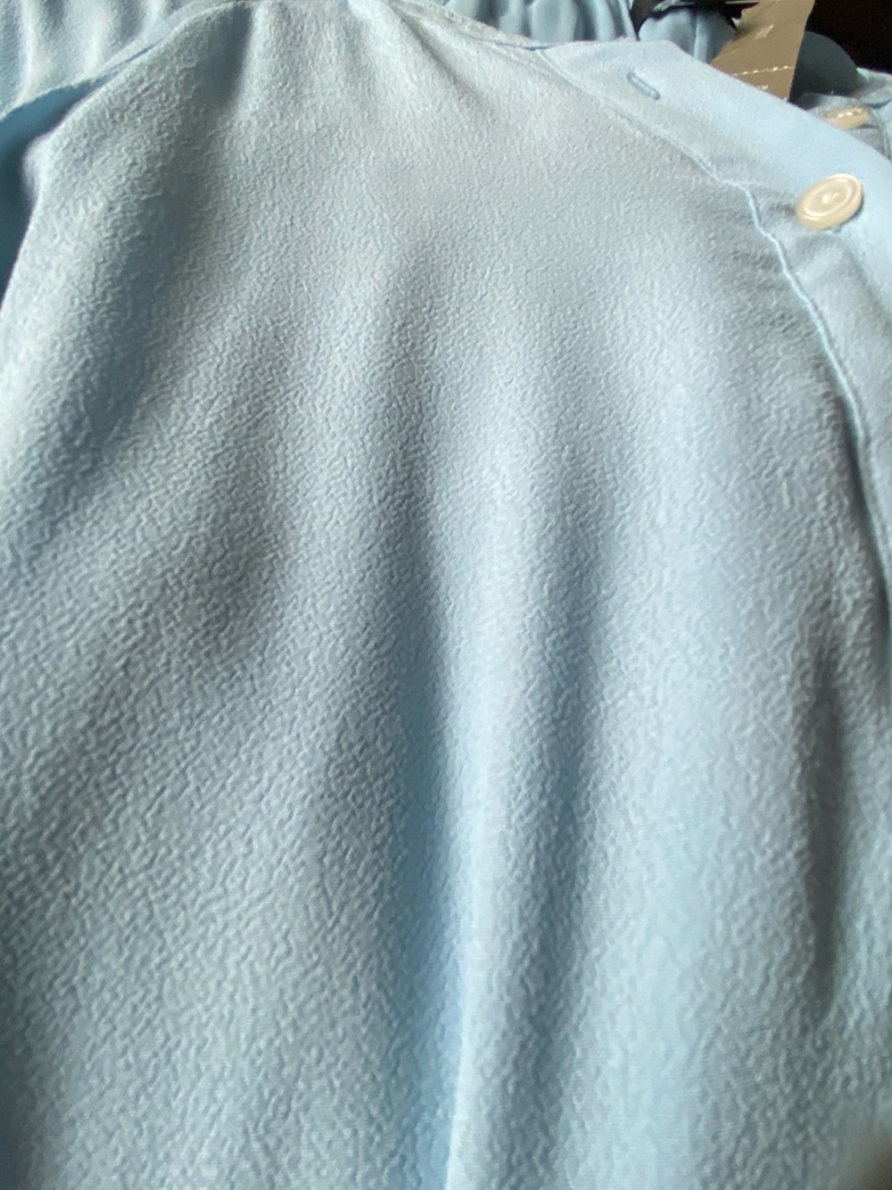 J. Crew Handkerchief hem shirt-dress Pale Blue Button-Front Tie-Waist Midi Dress - Picture 6 of 6